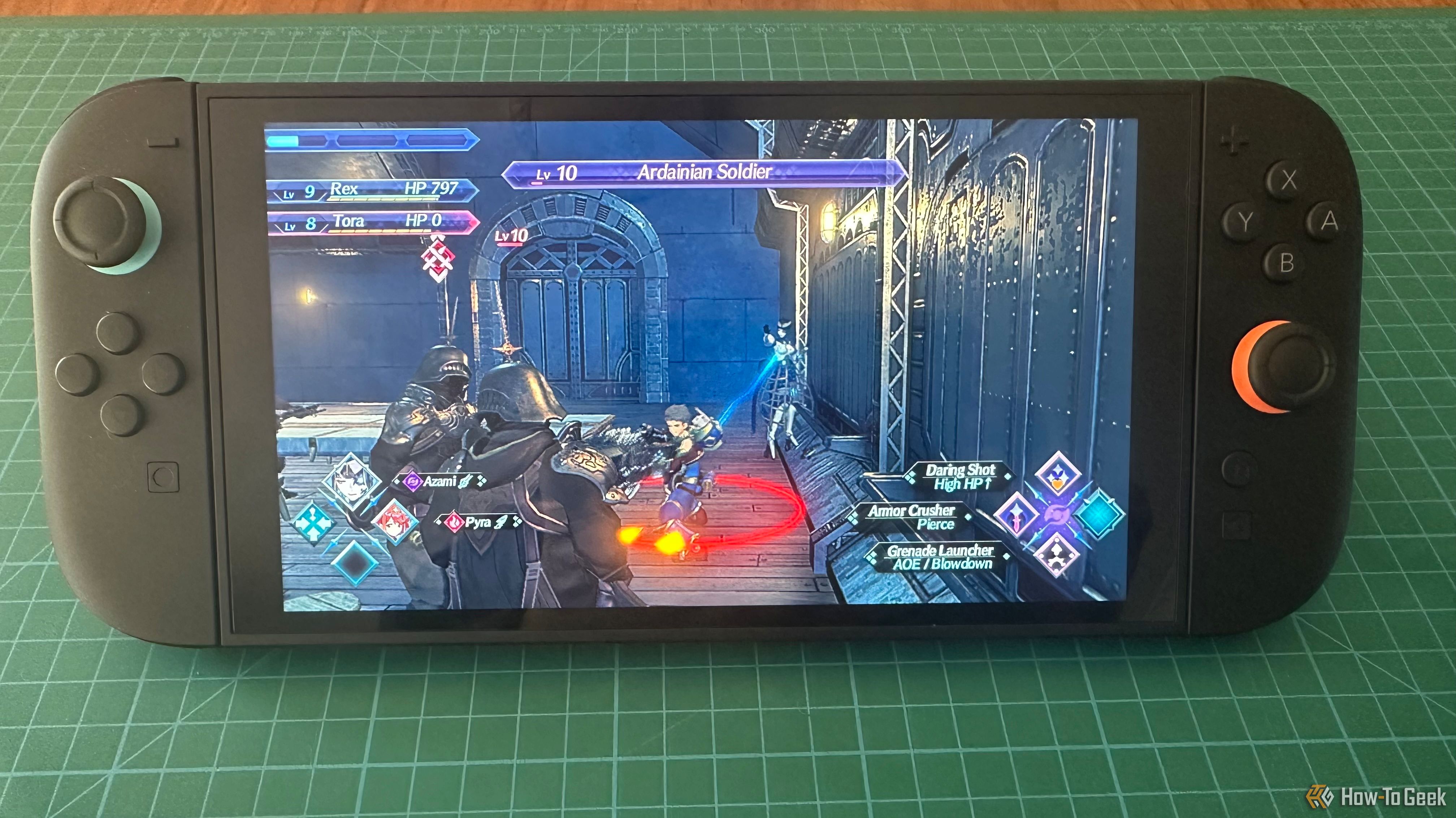 Xenoblade Chronicles 2 operating on a 2 switch in portable mode.