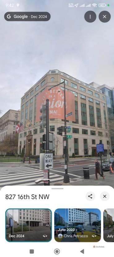 A Washigton DC street in December 2024.