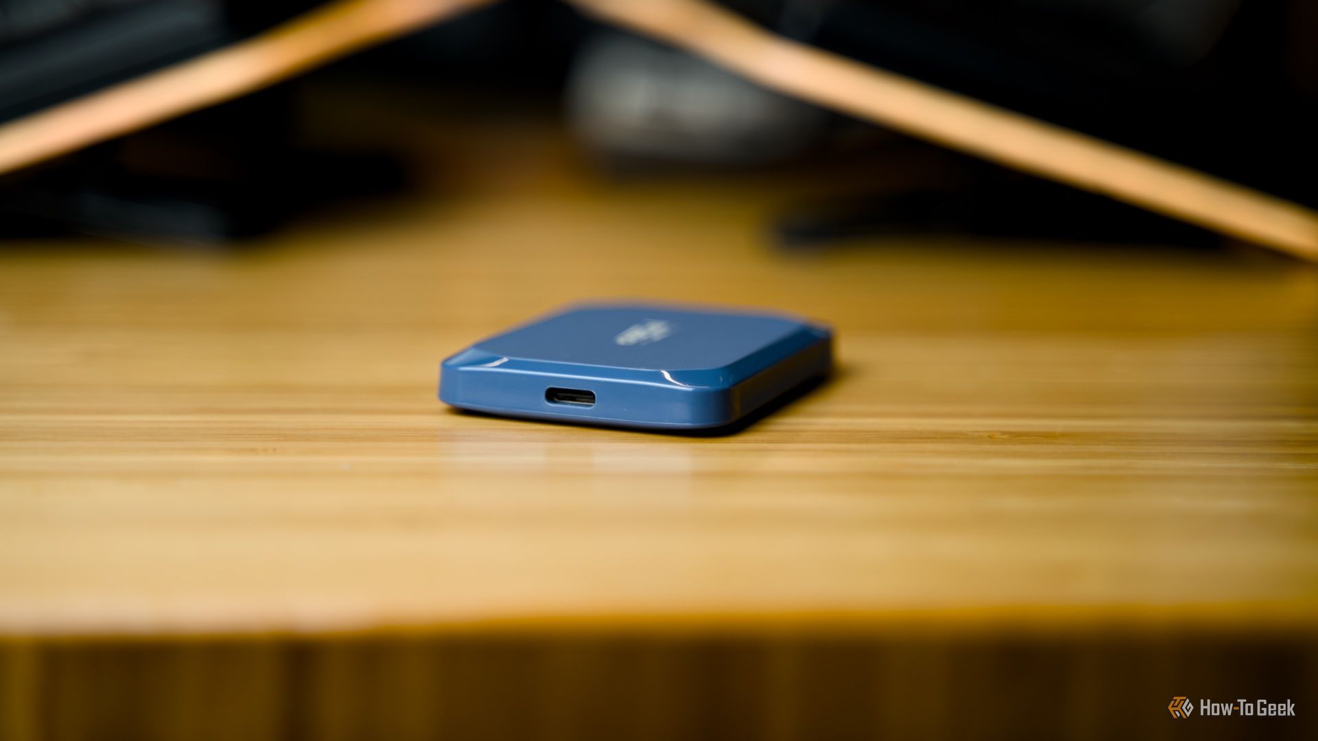 The USB-C port of the Crucial X10 portable SSD.