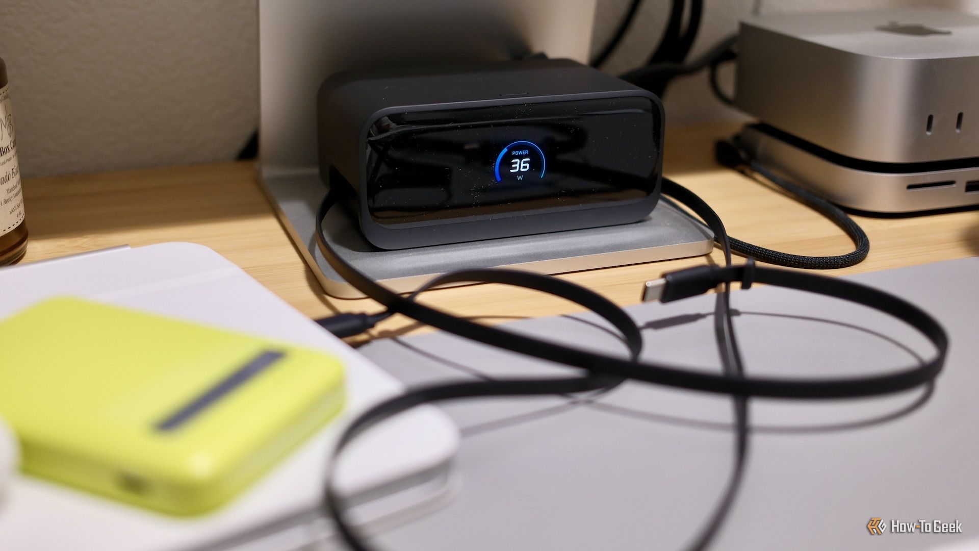 Anker Nano Charging Station (7-in-1, 100W) charging an iPad.